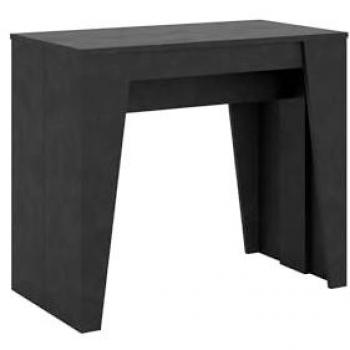 Consola Anvar 308 cm Expansible 90x48 CM – Gris Antracita Brillante