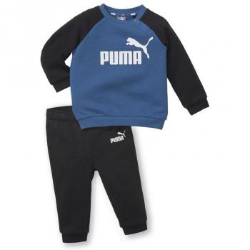 Chándal Infantil Puma Minicats Raglan Negro y Azul