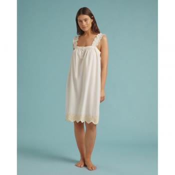 Camisón de descanso con tirantes decorados