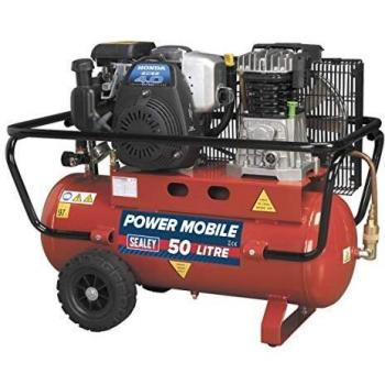 Sealey SA5040 Compressor 50ltr Belt Drive Petrol Engine 4hp