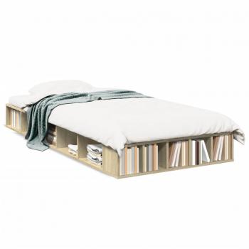 Bed Frame without Mattress Sonoma Oak 75x190 cm Small Single