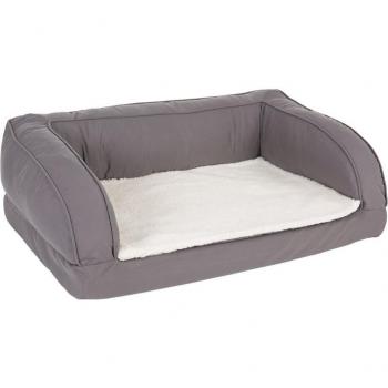 Cama ortopédica gris para perros