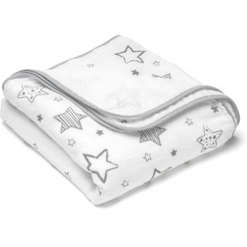 Weiß Grau Kuscheldecke für Babys