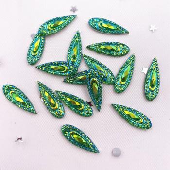Cuentas de Resina Gemas de Lagarta 6x20mm