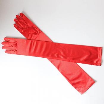 White Satin Opera Gloves