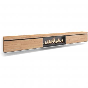 Meuble TV Mural avec Feu Électrique XXL 368x45x35