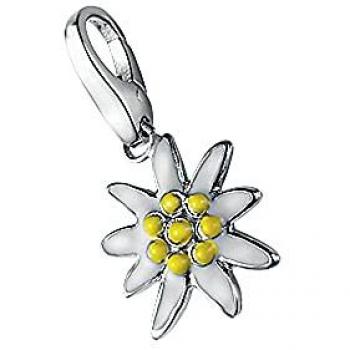 Edelweiß Charm Anhänger aus 925 Silber für Damen