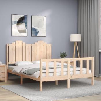 Cama de Casal 140x190 cm em Madeira de Pinho