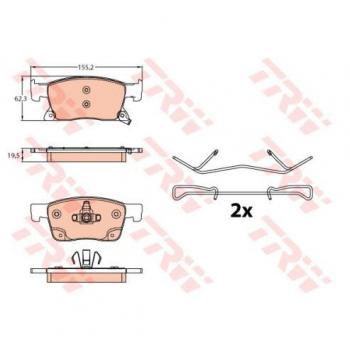 TRW Brake Pads Kit for Opel Astra K 2015