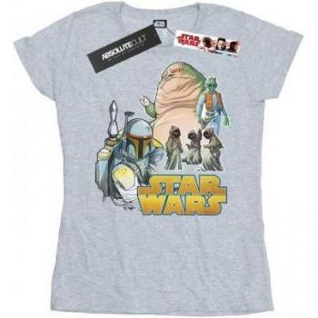 Star Wars Ladies Cotton Vintage Montage Shirt L Grey