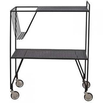 House Doctor Metal Utility Cart in Black, 65 x 40 cm