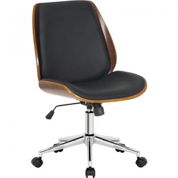 Fauteuil de travail noir ajustable en hauteur