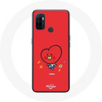 Oppo A53 BTS Bangtan Boys BT21 TATA V Red Background Protector