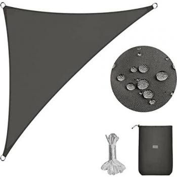 Sekey Balkon‑Garten Sonnensegel 5x5x7 m – Reißfest, hellgrau