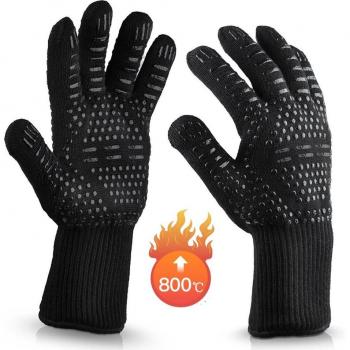 Fireproof BBQ Mitts 1472°F Silicone Non-Slip