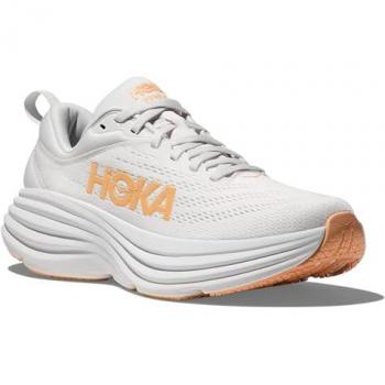 Hoka Bondi 8 Course Femme 40 Blanc/Orange