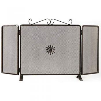 Protection d'étincelles double porte, design botanique – 80×50 cm