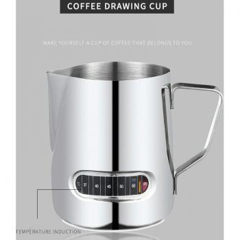 Premium‑Kaffee‑Blumenzylinder 500 ml – Thermometer & Milchschäum-Tasche in edlem Stahl