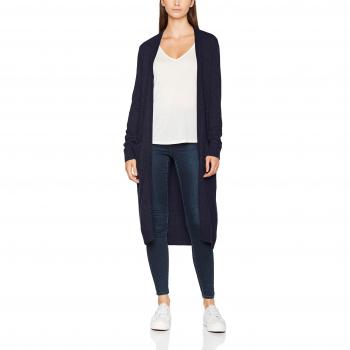 Vila Cardigan Langer Cardigan Gemütliche Strickjacke mit Taschen 4596 in Dunkelblau