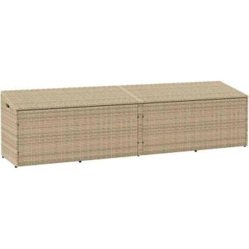 Baule rustico beige polyrattan 220x50x58 cm