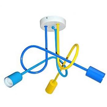 Oxford Multi Arm Semi Flush Ceiling Light White Yellow Turquoise Blue 50cm