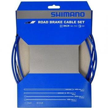 Cavo Shimano cambio + freno, kit guaine blu per bici da strada