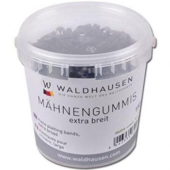 Waldhausen 150g Extra-Wide Black Plaiting Rubber Bands