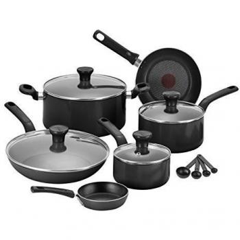 Tefal Non-Stick Frypan & Saucepan Set – Excite Black