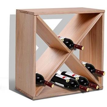 HOMCOM Wooden Wine Storage Rack for 24 Bottles