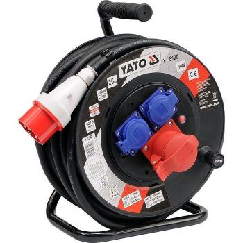 Enrouleur de câble 25 m, 5G2,5 mm 230/400 V Yato YT-8120
