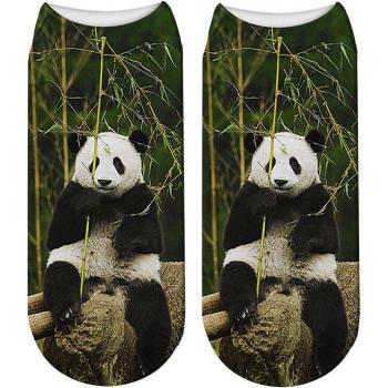 Estampado Panda 3D Medias de Algodón