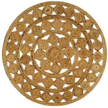 Handmade Rug Braided Jute 120 cm Vidaxl