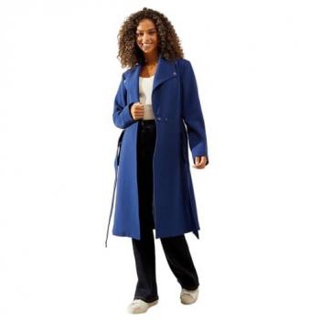Stylish Longline Coat with Belt for Women