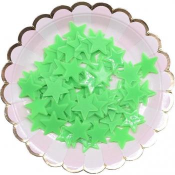 Estrellas luminosas para decoración de habitación, pegatinas 3D, 100 unidades, fluorescentes