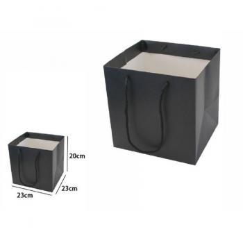 Set di Buste Borsa Regalo Nera 23x23x20 cm