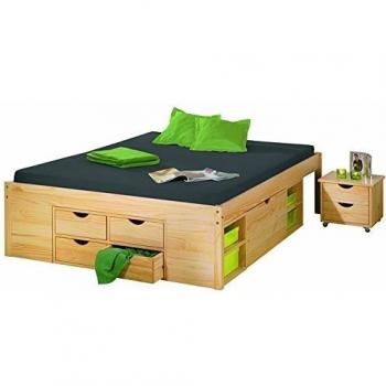 Lit Naturel 209 x 166,3 x 47,5 cm PEGANE