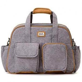 Bizzi Growin POD Baby‑Reisebag mit Wickelbereich – Windsor Grau