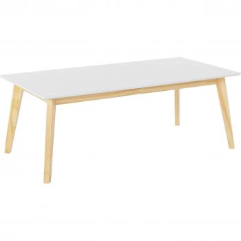 Mesa de Centro Minimalista Blanco y Nature