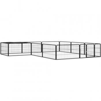 Jaula de Acero para Perros 12 Paneles 100x50 cm