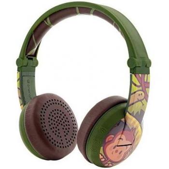 ONANOFF BuddyPhones WAVE, Bluetooth-Kopfhörer für Kinder, 4 Lautstärkemodi, 20 Std. Akkulaufzeit, Grün