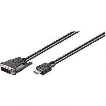 Wentronic MMK 630-500 5.0m HDMI DVI-D Negro