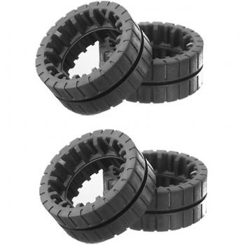 Kit de 4 neumáticos para Robot Aspirador Jet M6 (6110) (6012) (6112) (6113) Color Negro