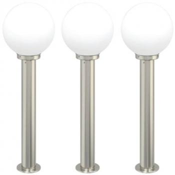 VidaXL Edelstahl Pollerleuchten 3er 80 cm