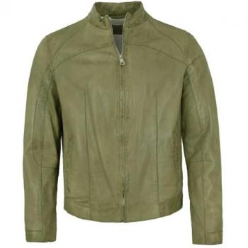 Milestone MSWinston Herren Lederjacke in grün