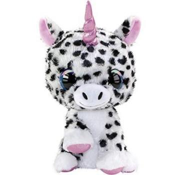 Peluche Lumo Stars Corne d'Unicorne 15 cm Noir-Blanc