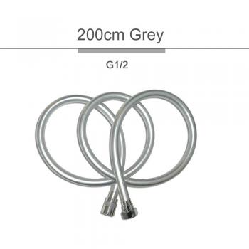 Tuyau de douche gris argent flexible 1.2-2m anti-enroulement