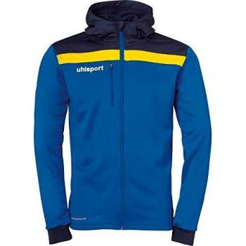 Uhlsport Herren Jacke Offense 23 Multi Hood Jacke, azurblau/Marine/limonenge, S