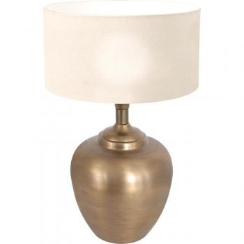 Steinhauer Tischleuchte Brass Bronze Weiß-matt E27 390x400mm