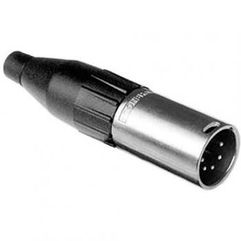 Amphenol Audio‑XLR-Stecker 5‑Pole, Schwarz/Silber – Einzelartikel