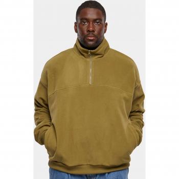 Pohodlný polar fleece troyer v olivové